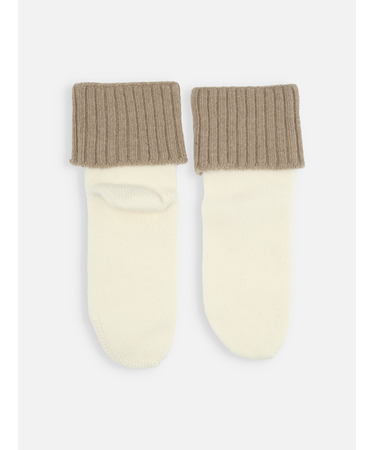 【温脚Labo】ベッドソックス無地折り返しソックス