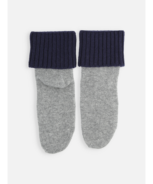 【温脚Labo】ベッドソックス無地折り返しソックス