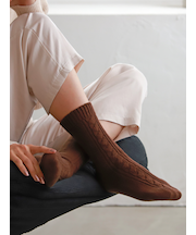 【温脚Labo】ベッドソックスフロントケーブルソックス