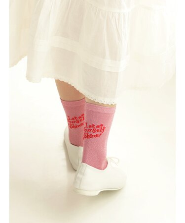 キラキラバックロゴソックス