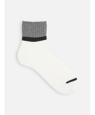 【Tabio MEN】メランジカラーブロックショートソックス