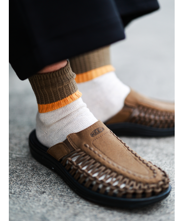 【Tabio MEN】メランジカラーブロックショートソックス