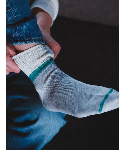 【Tabio MEN】メランジカラーブロックショートソックス