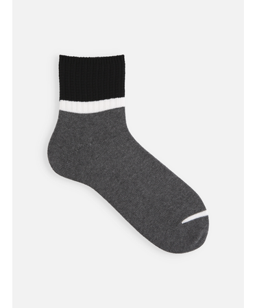 【Tabio MEN】メランジカラーブロックショートソックス