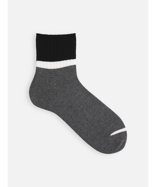 【Tabio MEN】メランジカラーブロックショートソックス