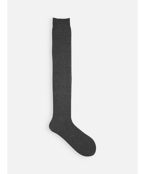 無地ニーハイソックス