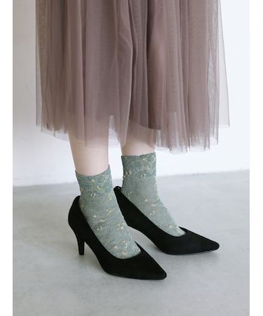 花と実フロートショートソックス