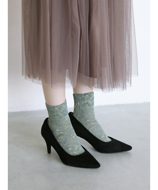 花と実フロートショートソックス