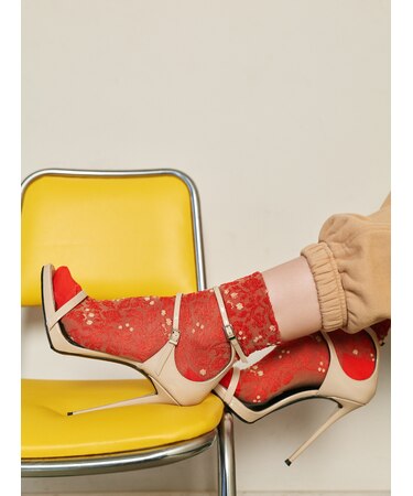 花と実フロートショートソックス