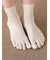 【絹肌Labo】シルクの五本指ショートソックス(24.0～26.0cm)