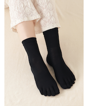 【絹肌Labo】シルクの五本指ソックス(24.0～26.0cm)