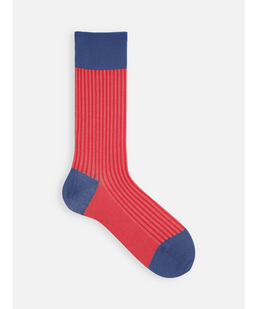 【Tabio MEN】JQストライプ柄レギュラーソックス(27.0～29.0cm)