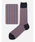 【Tabio MEN】JQストライプ柄レギュラーソックス(27.0～29.0cm)