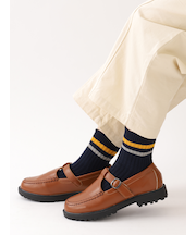 リブ2本ラインショートソックス