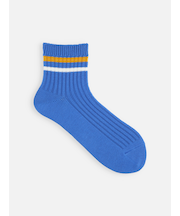 リブ2本ラインショートソックス