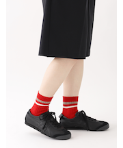 リブ2本ラインショートソックス