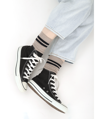 カジュアル2本ラインソックス