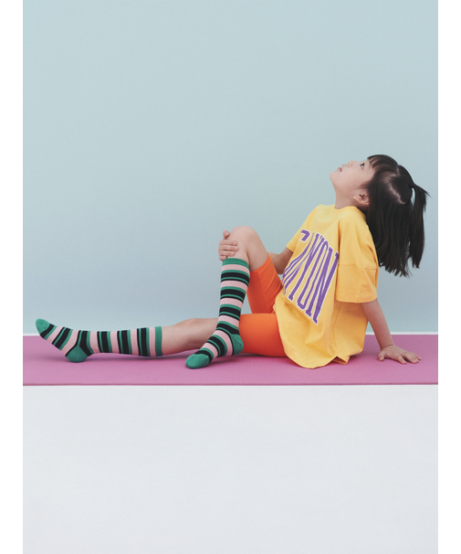 キッズ マルチボーダーソックス16～18cm