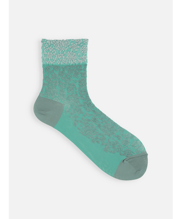 ゴム口ラメレースフロートショートソックス