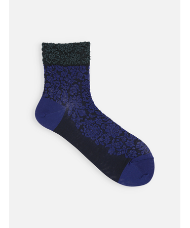 ゴム口ラメレースフロートショートソックス