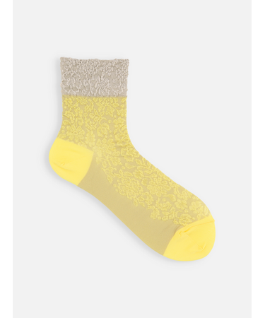 ゴム口ラメレースフロートショートソックス