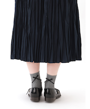 サテンリボンリブショートソックス