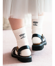 アメリブパイルロゴ刺繍ソックス