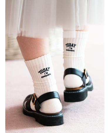 アメリブパイルロゴ刺繍ソックス