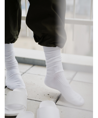 【Tabio MEN】定番/綿混2×2リブレギュラーソックス