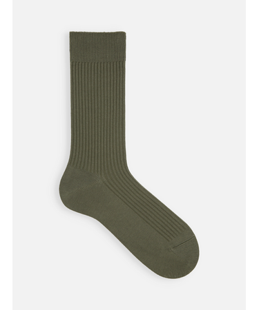 【Tabio MEN】定番/綿混2×2リブレギュラーソックス