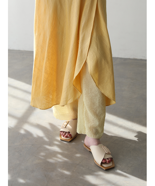 縫製くしゅくしゅシアーレギンス11分丈