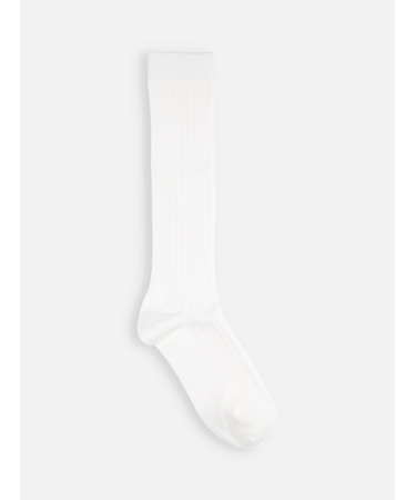 キッズ 表糸コットン100％で毛玉が出来にくい:リブハイソックス19～21cm【カスタム刺繍対応】