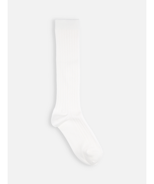 キッズ 表糸コットン100％で毛玉が出来にくい:リブハイソックス19～21cm【カスタム刺繍対応】