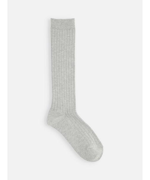 キッズ 表糸コットン100％で毛玉が出来にくい:リブハイソックス19～21cm【カスタム刺繍対応】