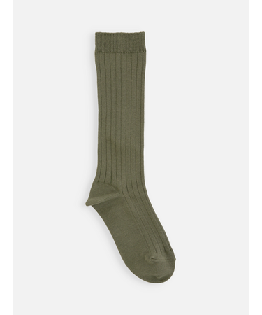 キッズ 表糸コットン100％で毛玉が出来にくい:リブハイソックス19～21cm【カスタム刺繍対応】