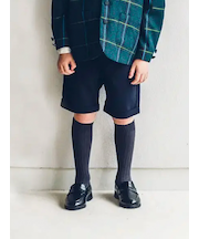 キッズ 表糸コットン100％で毛玉が出来にくい:リブハイソックス19～21cm【カスタム刺繍対応】