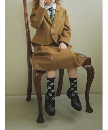 キッズ フラワーソックス19～21cm