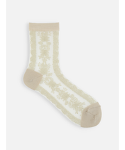 シースルー縦レースショートソックス