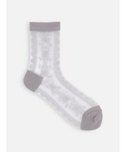 シースルー縦レースショートソックス