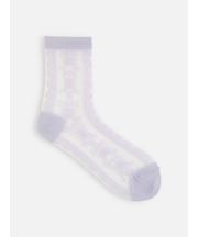 シースルー縦レースショートソックス