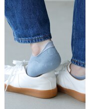 【靴ずれ対策】すべり止め付グッドヒールかかとガードスニーカー丈ソックス