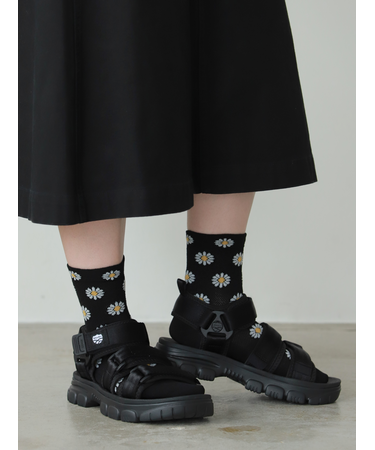 【冷感ドライ】マーガレットメッシュショートソックス