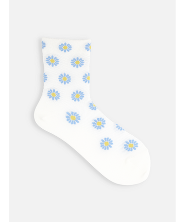 【冷感ドライ】マーガレットメッシュショートソックス