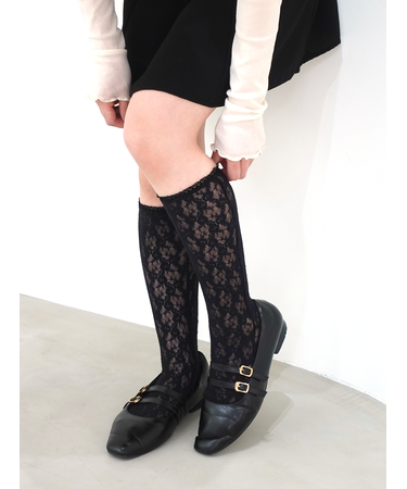 縫製レースハイカット