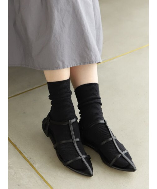 【WEB限定】すっきり細見え1×1リブソックス