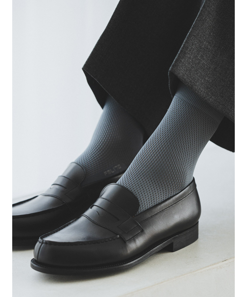 【Tabio MEN】軽い・涼しい・吸水・速乾　足裏までメッシュショート丈ソックス