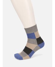 【Tabio MEN】クレイジーブロックショート丈ソックス