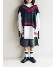 ジュニアサイズ 表糸コットン100％で毛玉が出来にくい：ラインソックス22～24cm