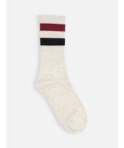 ジュニアサイズ 表糸コットン100％で毛玉が出来にくい：ラインソックス22～24cm