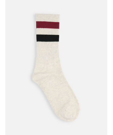 ジュニアサイズ 表糸コットン100％で毛玉が出来にくい：ラインソックス22～24cm